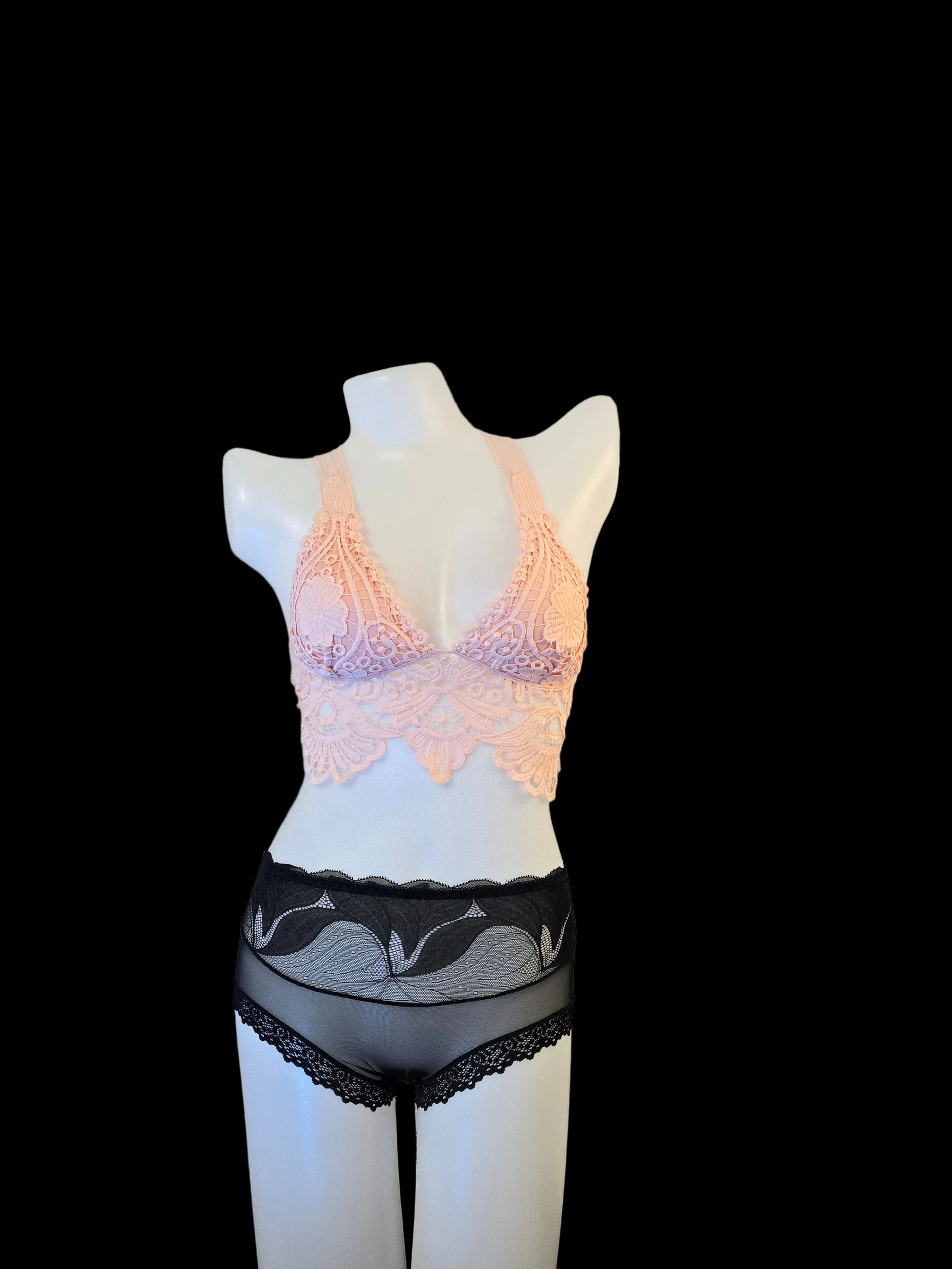 Sateileva Crosia bra - Red, Black, White, Yellow And Pink