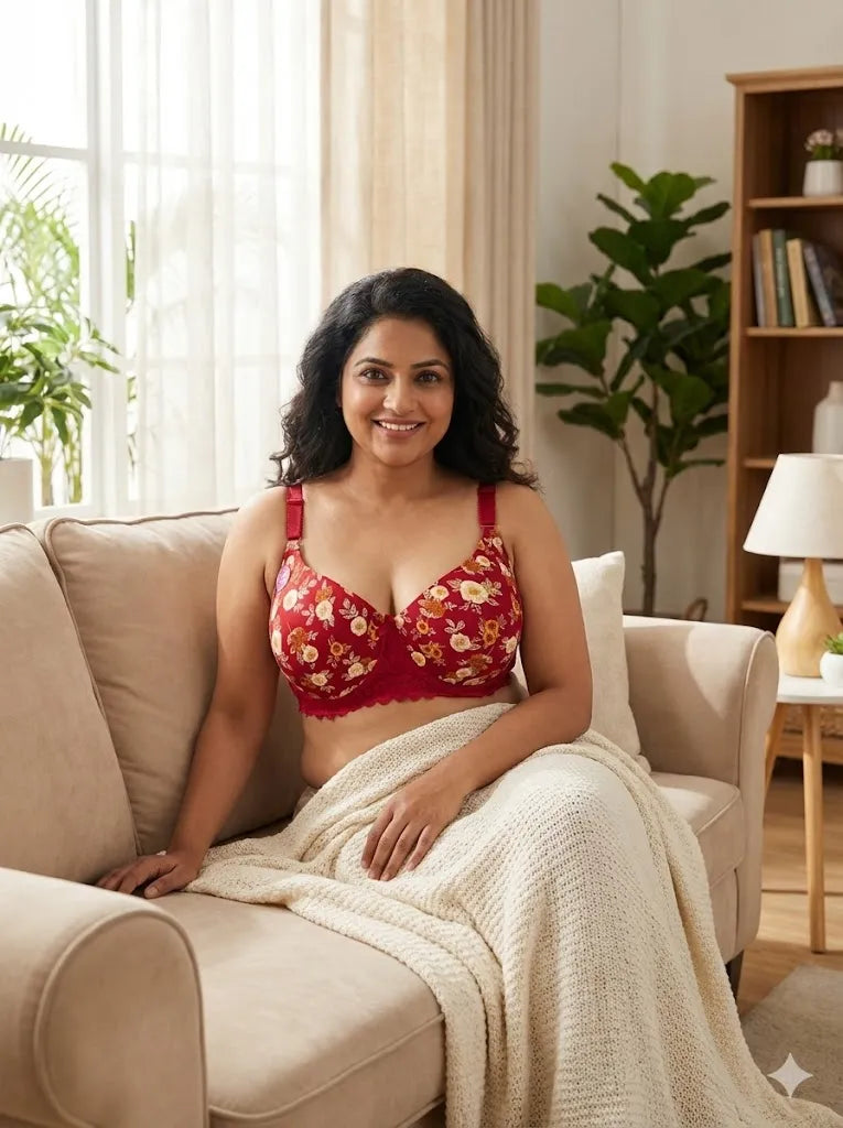 Ultimate Comfort Padded D Cup Bra Size 40-46 – Seamless Silhouette Underwired Support