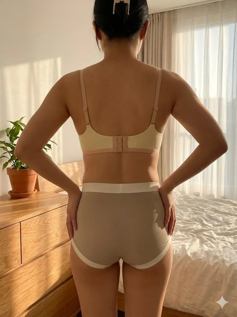 Ultra-Soft Seamless T-Shirt Bra with Adjustable Straps & Bow Detail