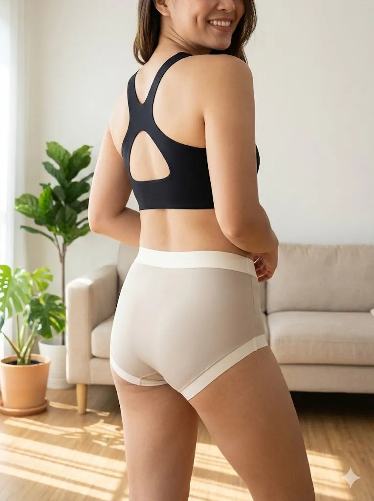 Sateileva Pack of 5 Women's High-Waisted seamless  Underwear Breathable Activewear Briefs with Wide Elastic Waistband & Full Coverage – Soft Multipack Panties