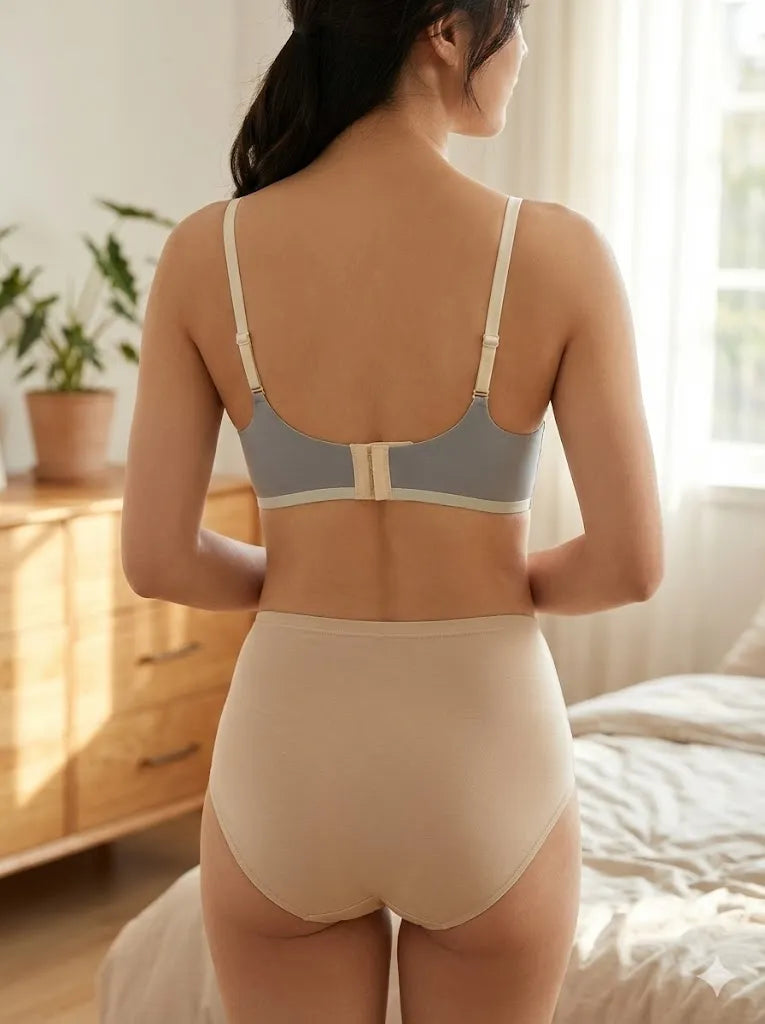 Ultra-Soft Seamless T-Shirt Bra with Adjustable Straps & Bow Detail