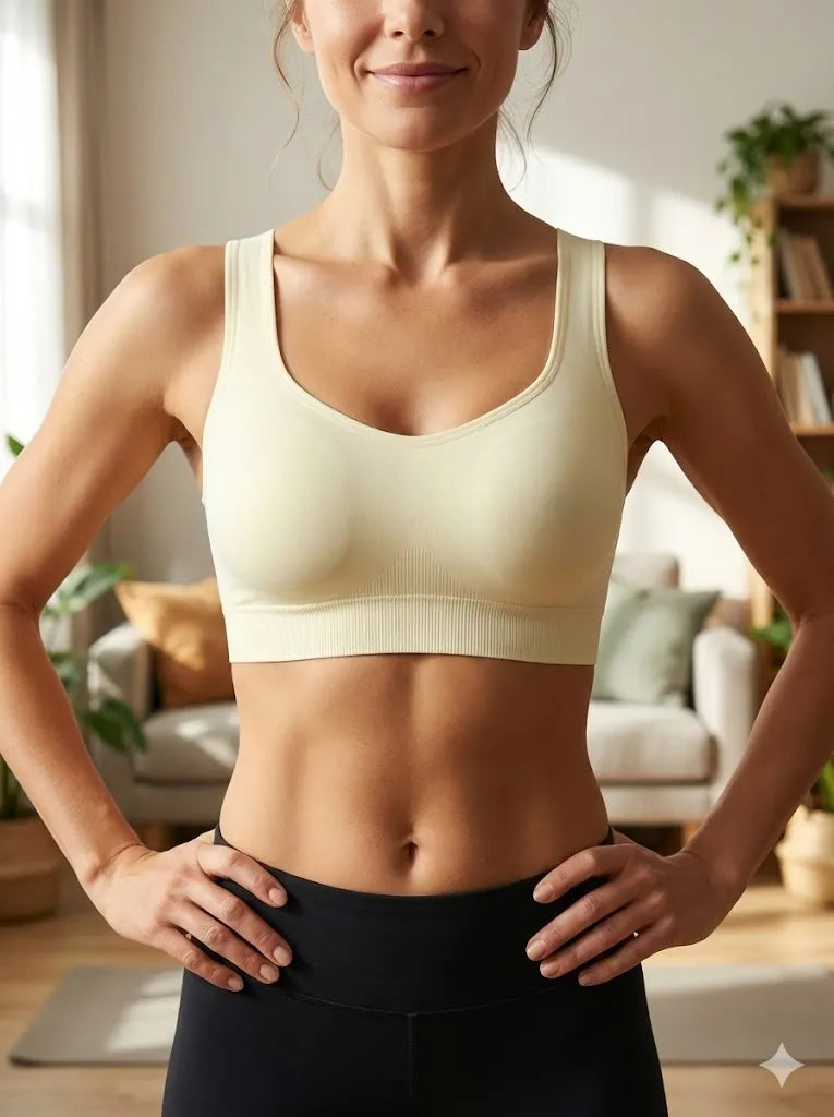 Siteileva Seamless Cloud-Soft Sports Bra | Wireless Padded Support for Yoga & Gym