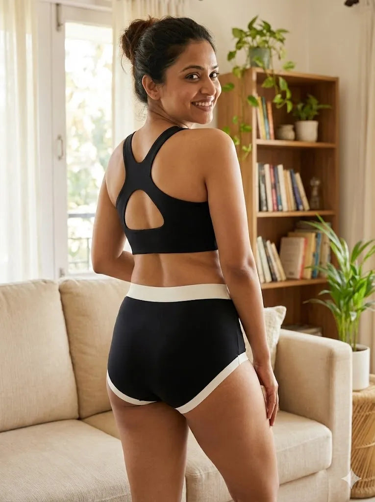 Sateileva Pack of 5 Women's High-Waisted seamless  Underwear Breathable Activewear Briefs with Wide Elastic Waistband & Full Coverage – Soft Multipack Panties