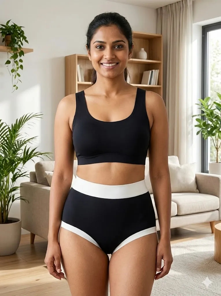 Sateileva Pack of 5 Women's High-Waisted seamless  Underwear Breathable Activewear Briefs with Wide Elastic Waistband & Full Coverage – Soft Multipack Panties