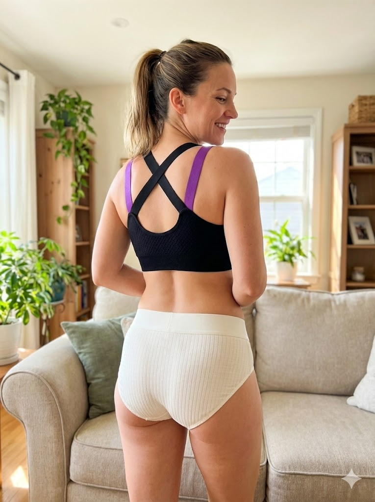 Sateileva pack of 3 Cloud Fashion Women's Activewear Panties– Breathable Sports Briefs with Wide Elastic Waistband