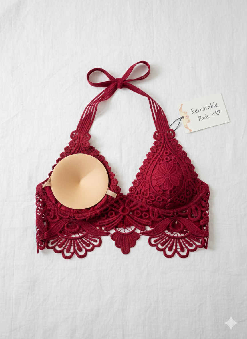 Sateileva Crosia bra - Red, Black, White, Yellow And Pink