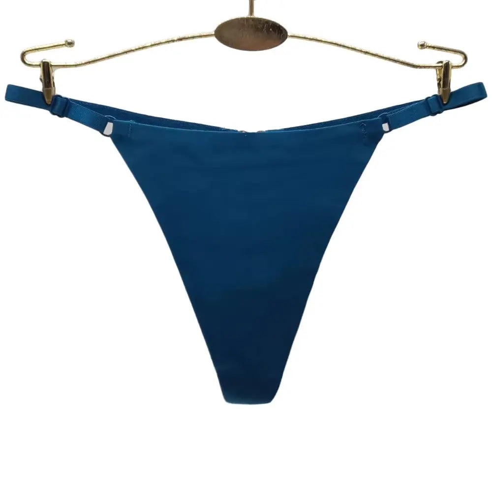 Sateileva (set of 3 and 6) Sexy Adjustable Side Strap Thongs for Women - No-Show Seamless G-String, Soft Polyamide Elastane Blend, Multi-Color